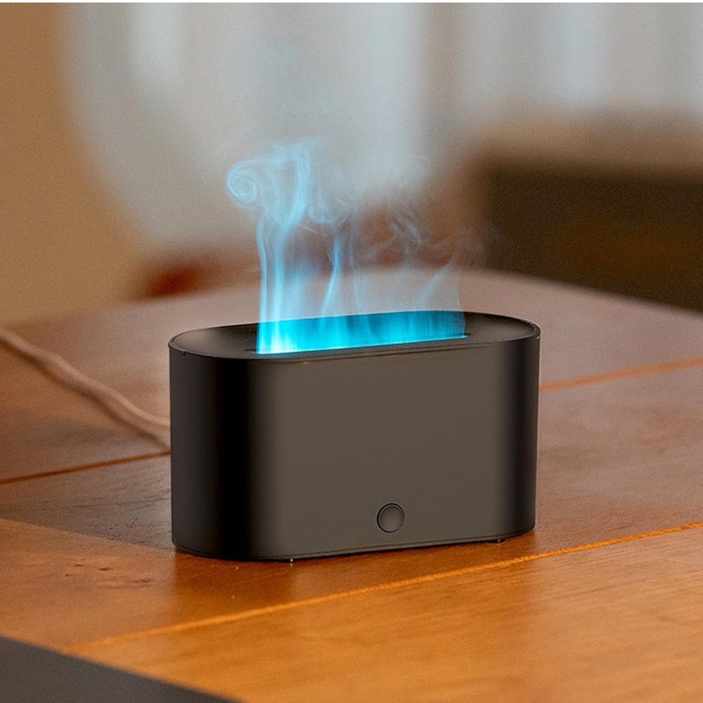 Flame Aromatherapy Diffuser Humidifier in Black - Picture 2 of 8